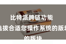 比特派跨链功能  选拔合适您操作系统的版块