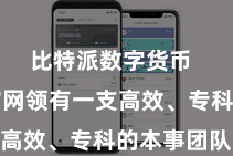比特派数字货币  比特派官网领有一支高效、专科的本事团队